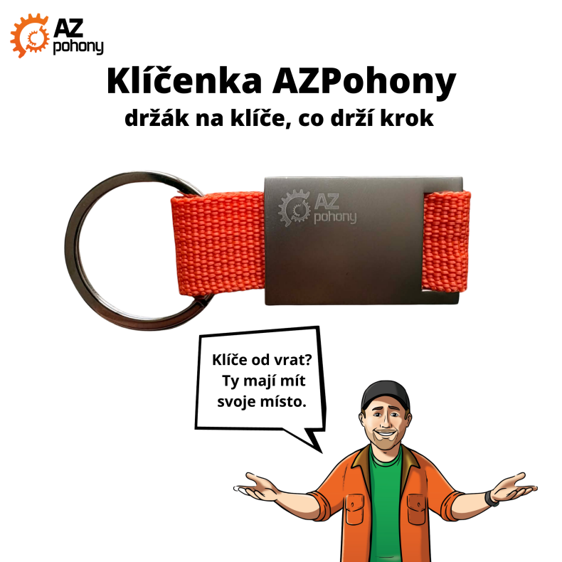 Klíčenka AZ Pohony – držák na klíče, co drží krok